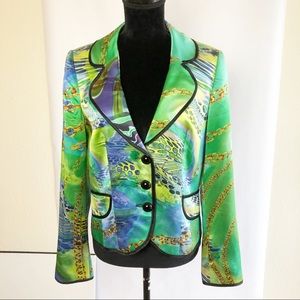 VTG Alberto Makali Silk Jacket/Blazer Fitted Crop